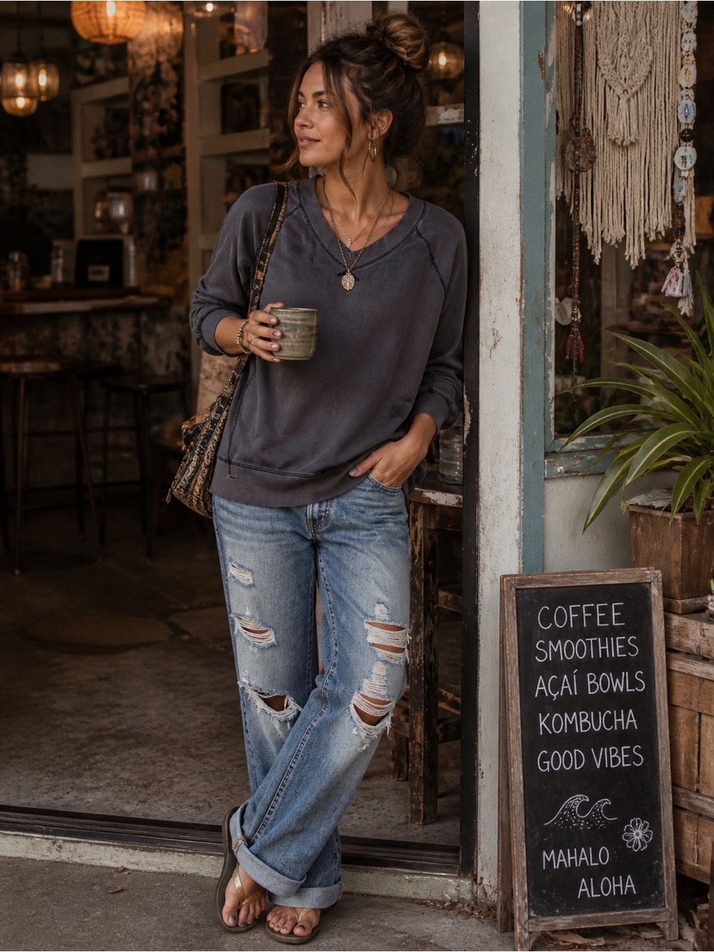 🎈HP🥳🎉 Aerie Oversized Charcoal Grey Sweater Size Medium